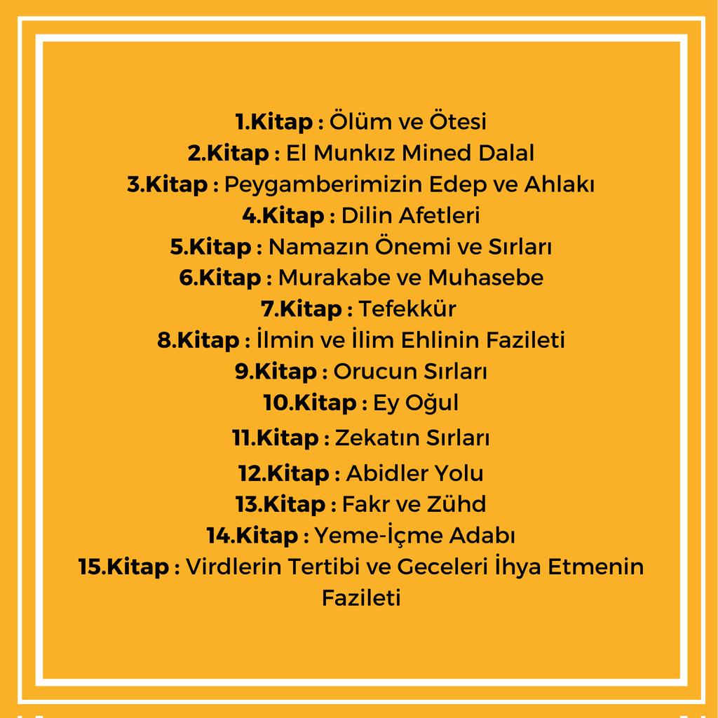 _Nekre's tweet photo. Bu gönderiyi beğenip RT yapan takipçilerim arasından yapacağım çekilişle talihli üç kişi İmam Gazzali'nin çıkan 15 kitaplık seti bendenize hediye edecek. Haydi herkese bol şans 🙂😂 https://t.co/4uqHKChuEi