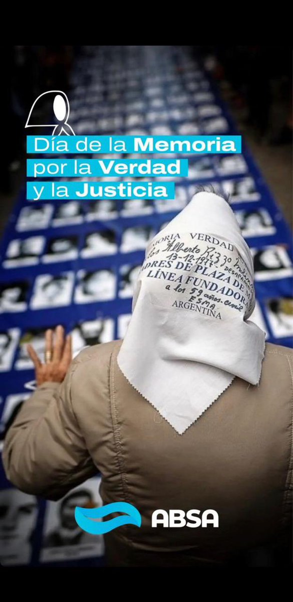 Como cada #24M reafirmamos nuestro compromiso con la democracia como ejercicio del diálogo, el conceso, la memoria, la verdad y la justicia.

#MemoriaVerdadYJusticia
#NuncaMas