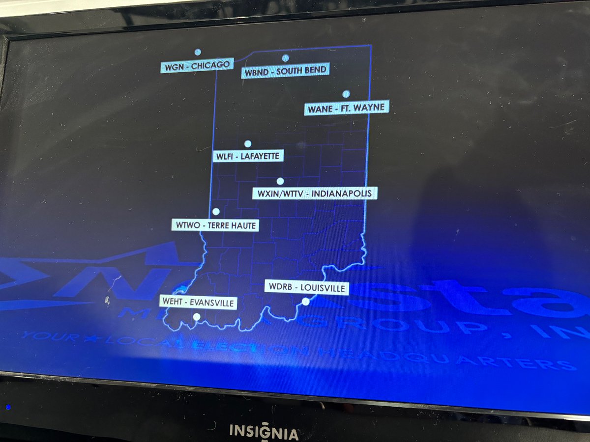 Our debate will air on our stations around the state including @FOX59 @CBS4Indy @WANE15 @WTWOnews @WEHTWTVWlocal & others as seen in the map below: