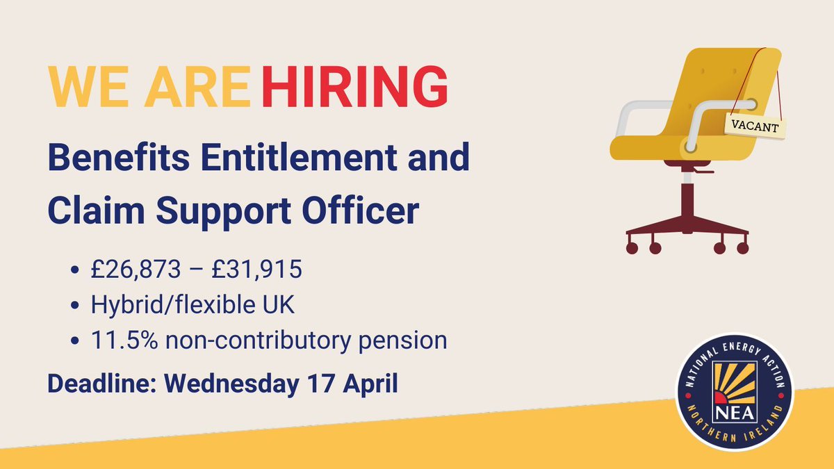 £15 billion of benefits go unclaimed every year. We're recruiting Benefits Entitlement and Claim Support Officer to help our most vulnerable clients access the support they need. Find out more about the role here:
buff.ly/3VrIlVt