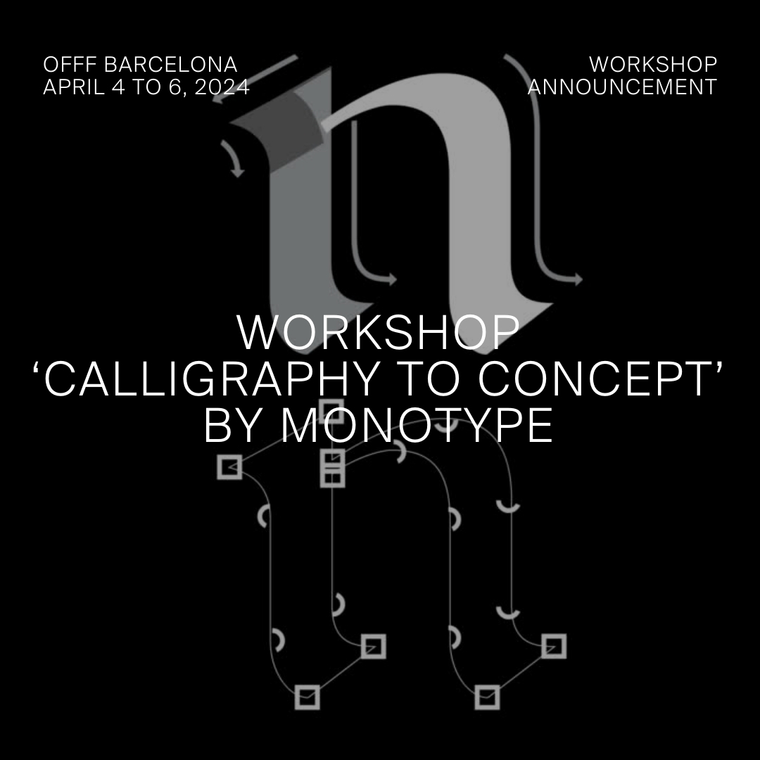 #OFFF2024 WORKSHOP 🖤 This workshop by @Monotype offers offers a playful take on type creation. Learn calligraphy basics, turn them into type concepts, and digitize designs. 🗓️ April 4 🔗bit.ly/3PXIjkH ❗️Workshop capacity is full. Waiting list: info@offf.barcelona
