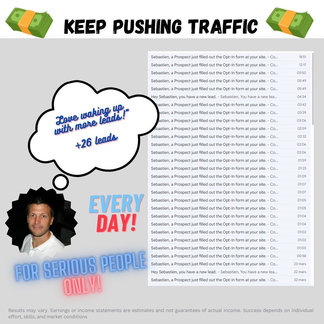 Never stop driving traffic to your page! Consistency is key to success. Keep pushing forward. #TrafficGeneration #OnlineMarketing #KeepPushingForward