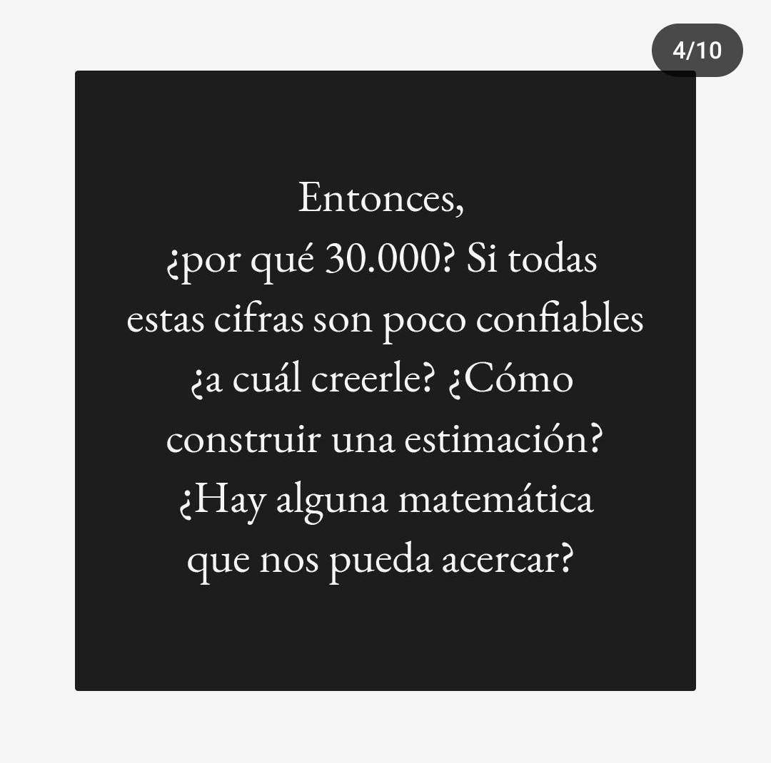 [🧵1/3] ¿Cómo se calculan 30.000 desaparecidos? Por <a href="/ElGatoyLaCaja/">El Gato y La Caja</a>. 👇