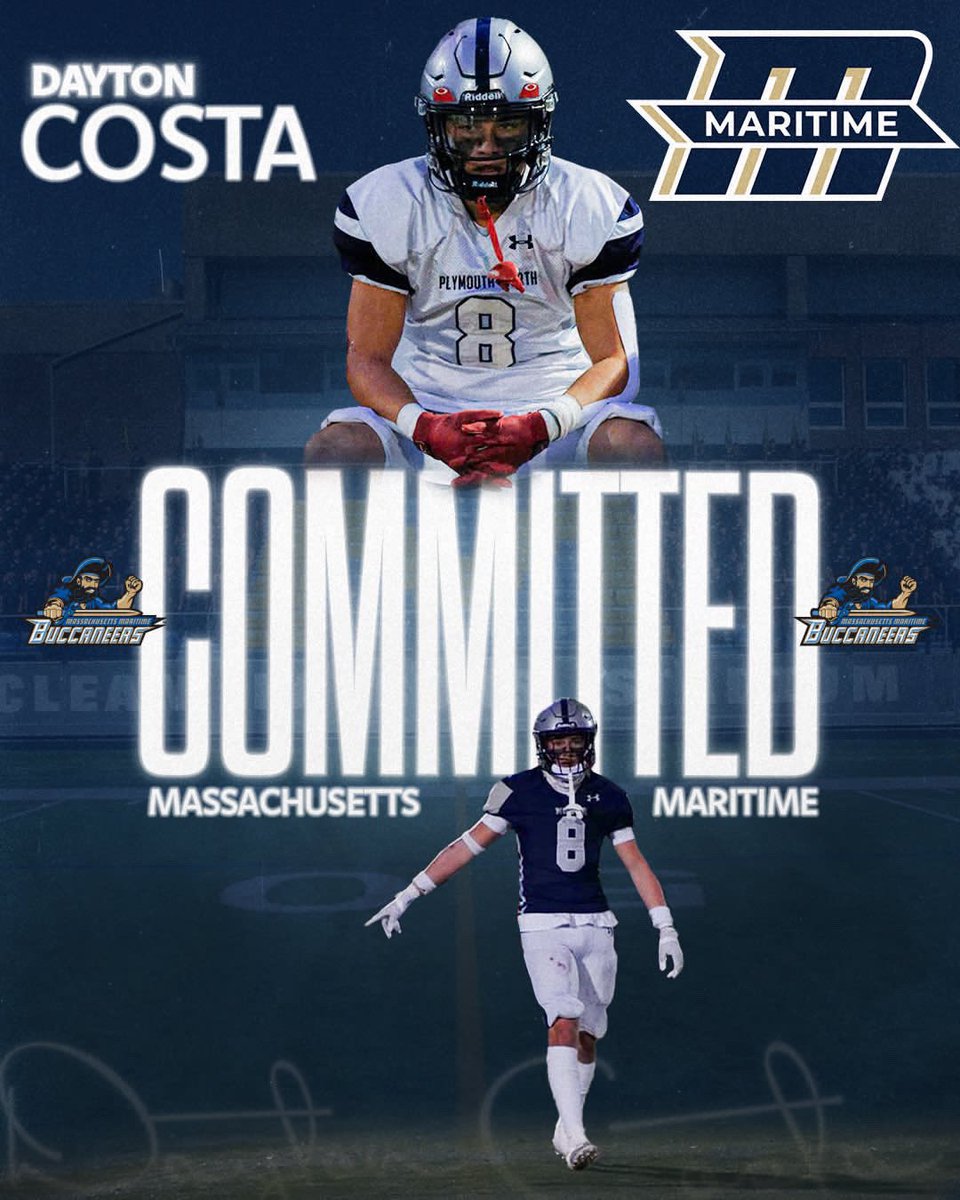 I am grateful to announce my commitment to Massachusetts Maritime Academy I want to thank my friends and family for helping me through the way.#Gobucs 
<a href="/CoachCameronMMA/">Jeremy Cameron</a> 
<a href="/fbcoach_Girard/">Quinn Girard</a>