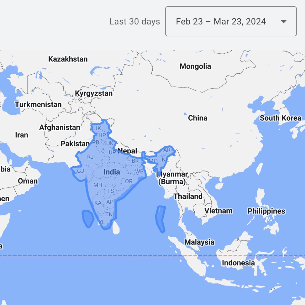 MrKrinoverse's tweet photo. Today, while managing a client's Google Ads and targeting India, I spotted an issue. @Google  @GoogleIndia's map inaccurately represents Jammu &amp; Kashmir, omitting some parts. This needs attention. @DrSJaishankar @narendramodi @MIB_India @sundarpichai https://t.co/zaOvgPEgef