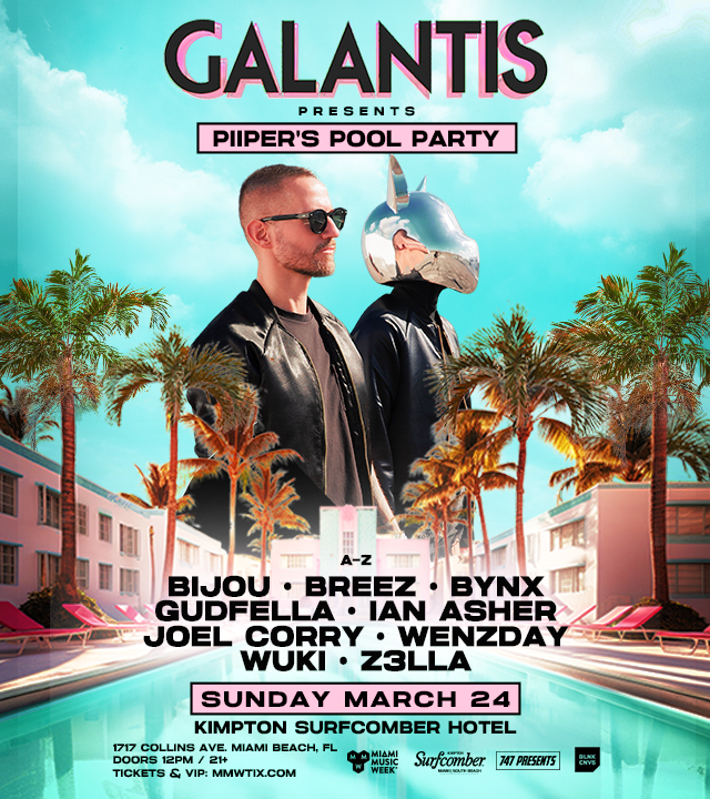 TODAY!!!!🌴💦GALANTIS PRESENTS PIIPER’S POOL PARTY 🌴 💦 Splashing down at Miami Music Week with @JoelCorry @djBijou @GudfellaMusic @IanAsherMusic @wenzdaymusic @Wuki @z3llamusic Tickets 🎟️ tixr.com/e/92545