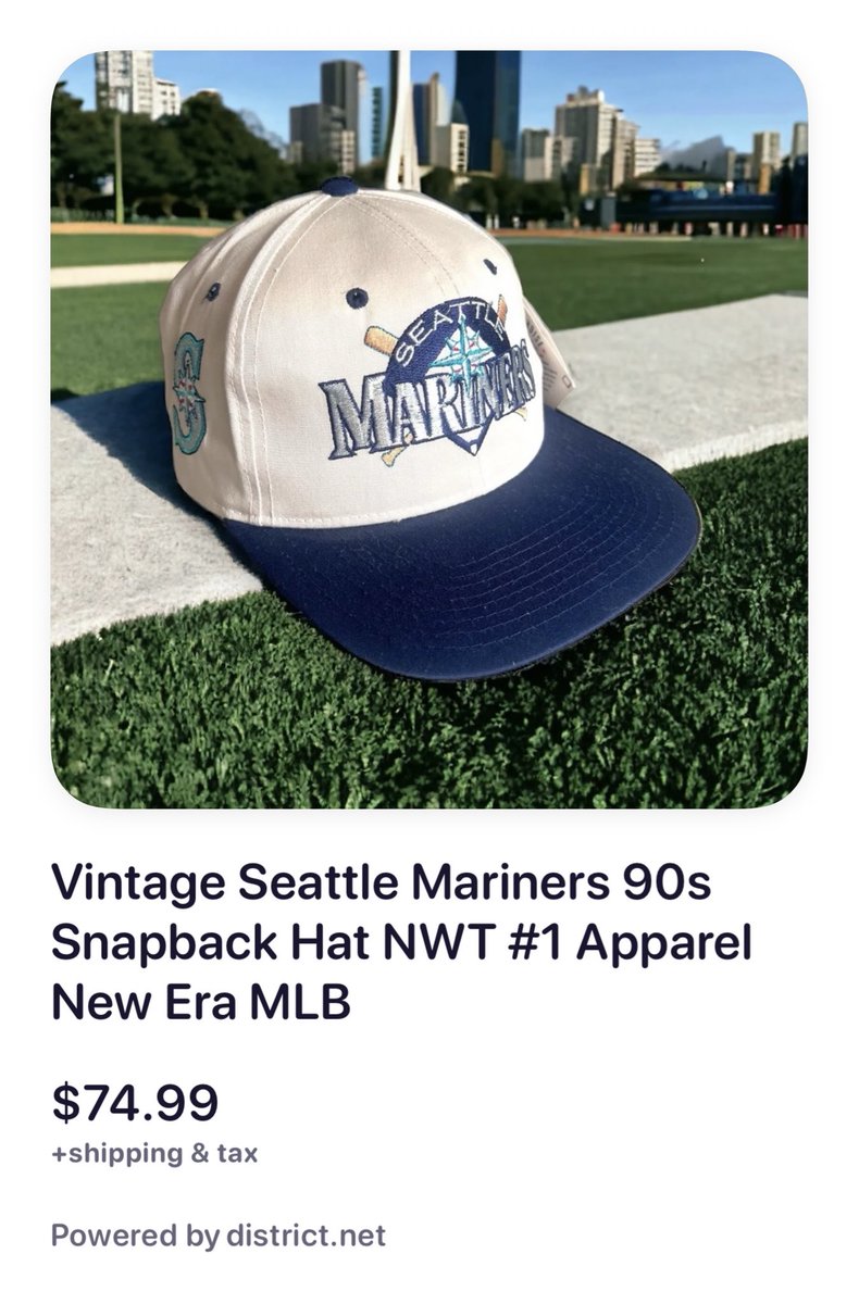 Timwalkonwater2's tweet photo. Vintage Seattle Mariners 90s Snapback Hat NWT #1 Apparel New Era MLB #claim 32491: Follow and reply with #claim to purchase! @NoFloCards
Gonna be dropping some ๐ฅvintage hats today on Twitter!!
#vtgvtgvtg #vintage #snapbackhats #mlb #thehobby #mariners #SeaUsRise https://t.co/qvgjwPFteU