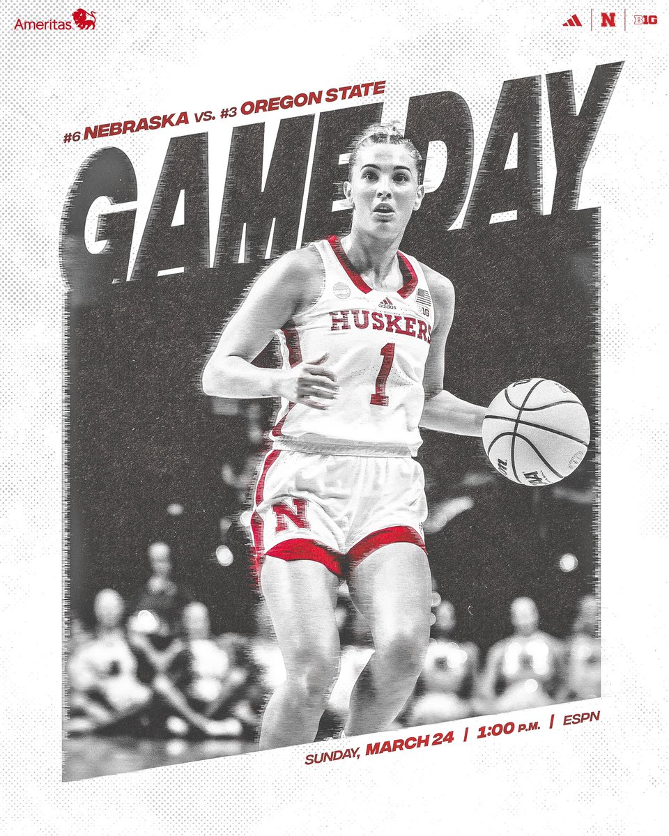 one game at a time 🆚: Oregon State 📍: Corvallis, OR ⌚️: 3:00 p.m. CT 📺: ESPN 📻: @HuskersRadio