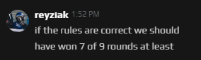 1st time playing go4 in like 2 years so we all had skins and I've got this guy yapping after losing 7-2 saying it would've been easy without skins 😂