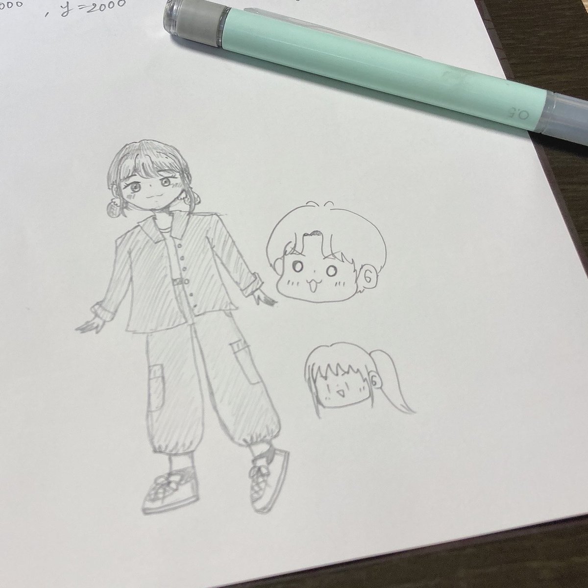 入学前の全ての課題が終わって神になったから久しぶりにイラスト描いてみたけど技術の低下をひしひしと感じるなり😅😅😅
