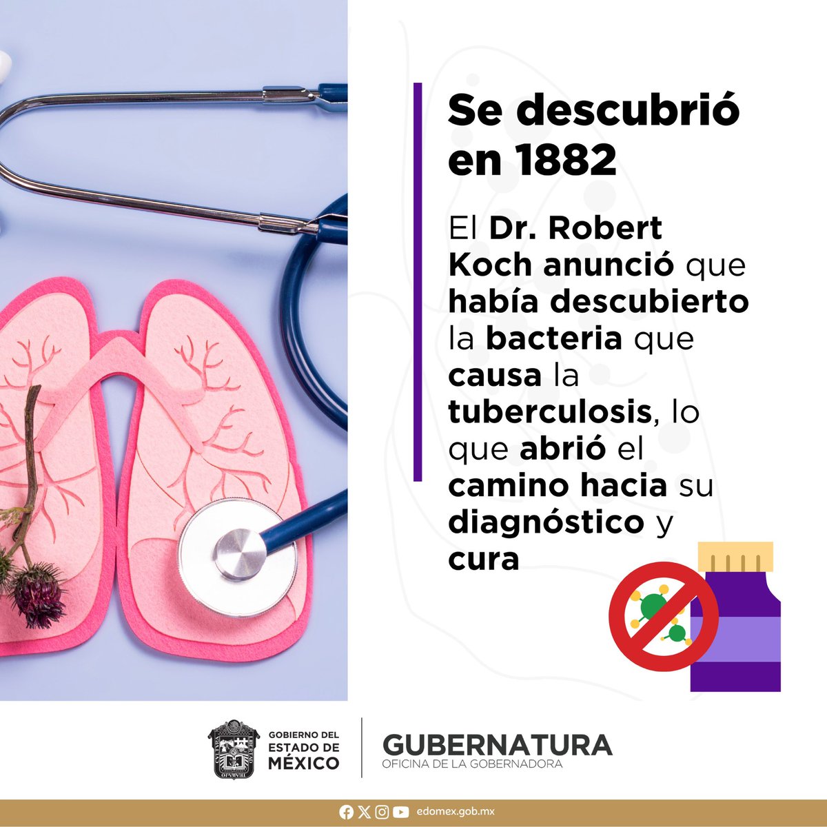 En este #DíaMundialDeLaTuberculosis promovamos su prevención y renovemos nuestro compromiso de trabajar juntos para garantizar un futuro más saludable para todos. Infórmate y acude al centro de salud más cercano.

#Edomex #Salud