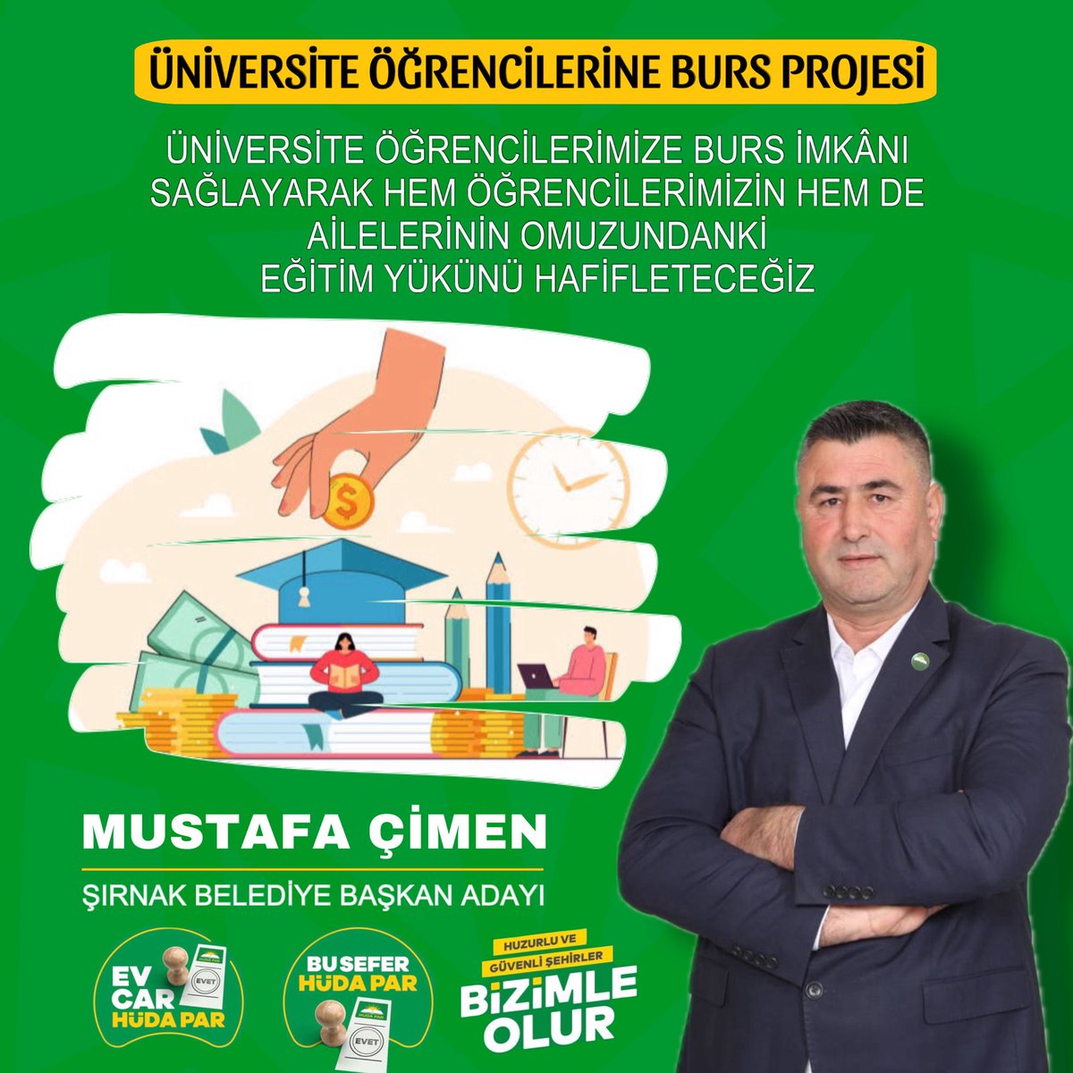 HÜDA PAR olarak, üniversite öğrencilerimize burs imkânı sağlayacağız. 

#BatmanBizimleOlur
#BuSeferHÜDAPAR 
#Şırnak