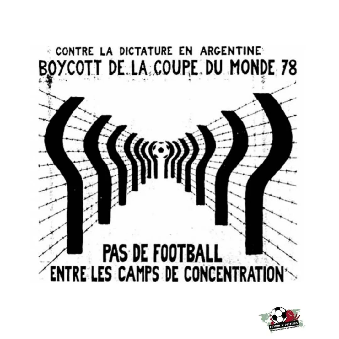 FutboliPolitica's tweet photo. Desde Europa partió la campaña del boicot al Mundial. Miles de intelectuales, personalidades, sindicalistas y políticos se pronunciaron contra el Mundial de los genocidas. La dictadura denunció como una "campaña antiargentina". https://t.co/df2xbbzNYo