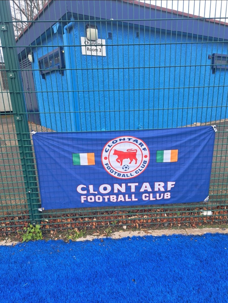 All set to go at the Clontarf Road astro for the @sfaireland  @subway_ukireland national cup for our u14s against @ncwtownfc #clontarf  #clontarffc #CFC #ILoveCFC #footie # football, image size:902x1200
