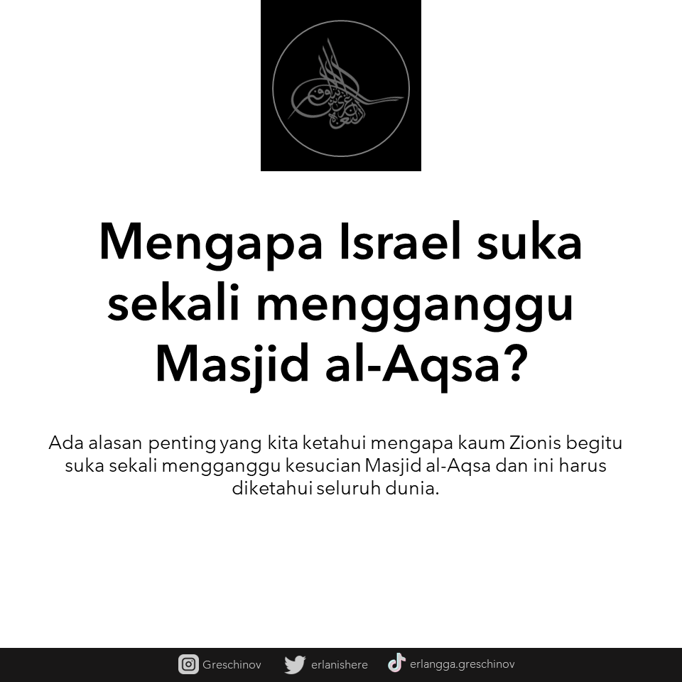 erlanishere's tweet photo. Inilah alasan mengapa Israel sangat suka mengganggu Masjid al-Aqsa.
Masjid al-Aqsa adalah masjid suci ketiga umat Islam, lantas mengapa kaum Zionis selalu mengotori kesuciannya?
(A thread) https://t.co/nCWDHLhCXR