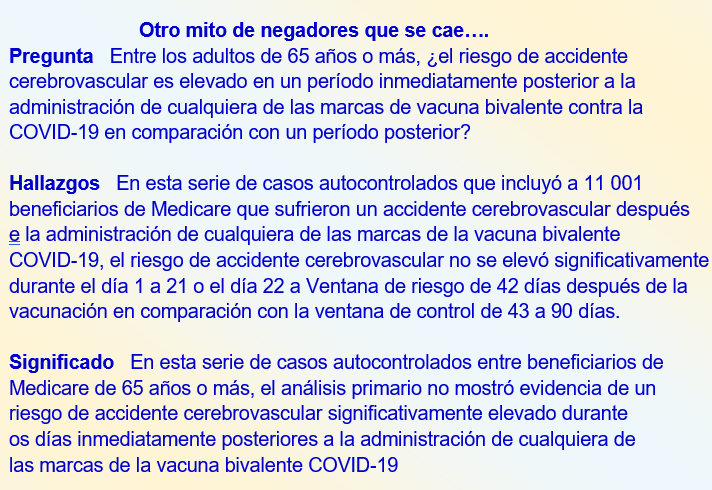 Riesgo de accidente #cerebrovascular después de la #vacuna bivalente contra la #COVID-19 entre adultos mayores en USA
🚩tinyurl.com/3eyesaj6
<a href="/sagg/">Maren Enhjørning</a> @SEGG <a href="/INGER_mx/">Instituto Nacional de Geriatría - México</a> <a href="/GeriatricArea/">GeriatricArea</a> <a href="/AvraCadavre/">@Avracadavre.bsky.social</a> <a href="/sngeriatria/">S. Navarra Geriatría 👵👴</a> <a href="/GeriatriaLaPaz/">Geriatría Hospital U. La Paz</a> #medicinainterna <a href="/MedicinaSAM/">Sociedad Argentina de Medicina (SAM)</a>