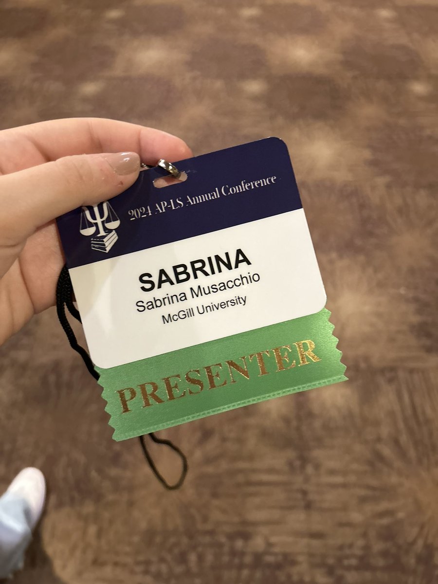 smusacchiopsych's tweet image. It was a pleasure to present my research on the “Pseudotemporal problem among French speaking six- to nine-year-old non-maltreatment children” at the #APLS2024 conference!