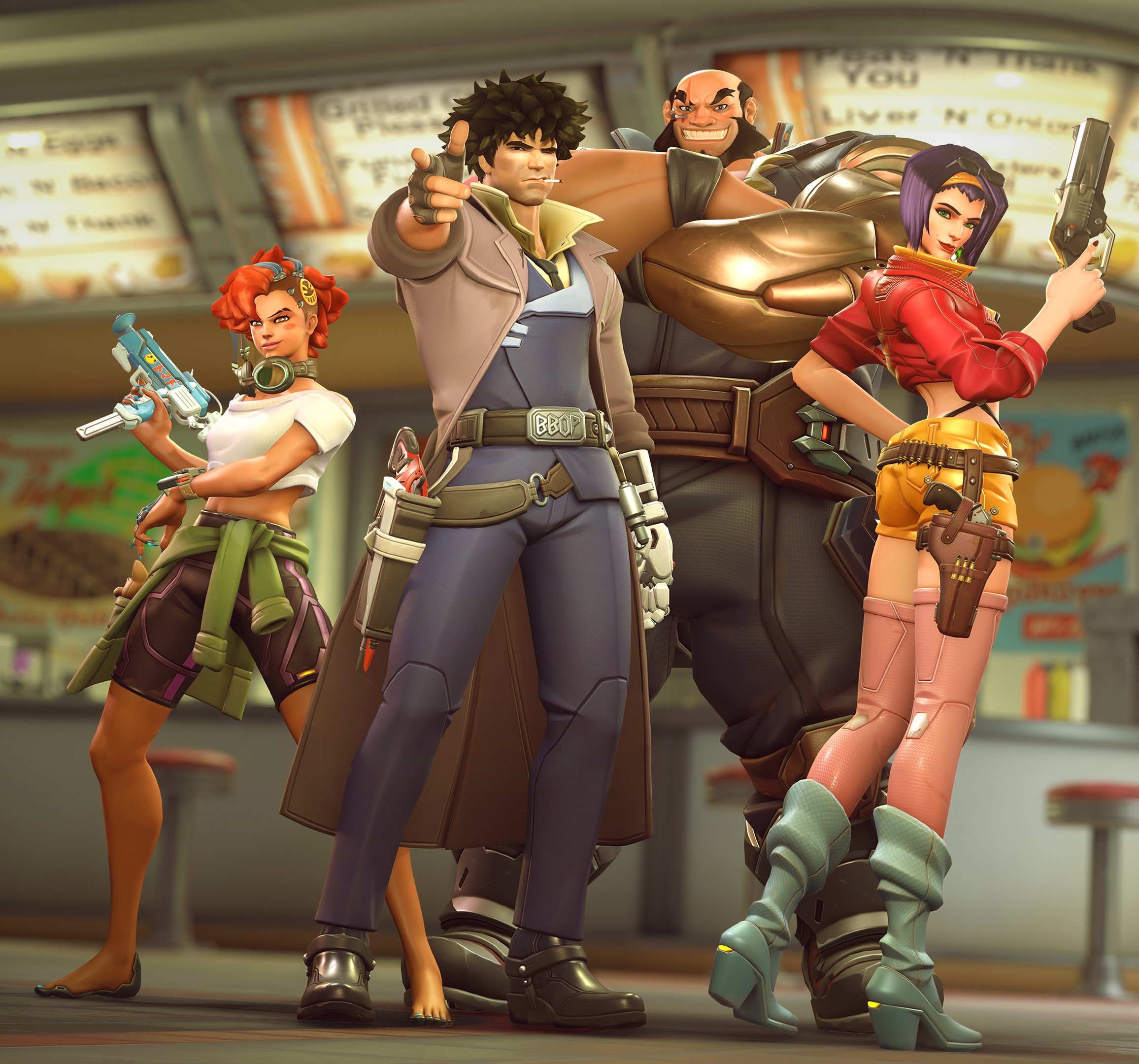 Naeri X 나에리 on X: “Overwatch 2 Cowboy Bebop Collab Skins 