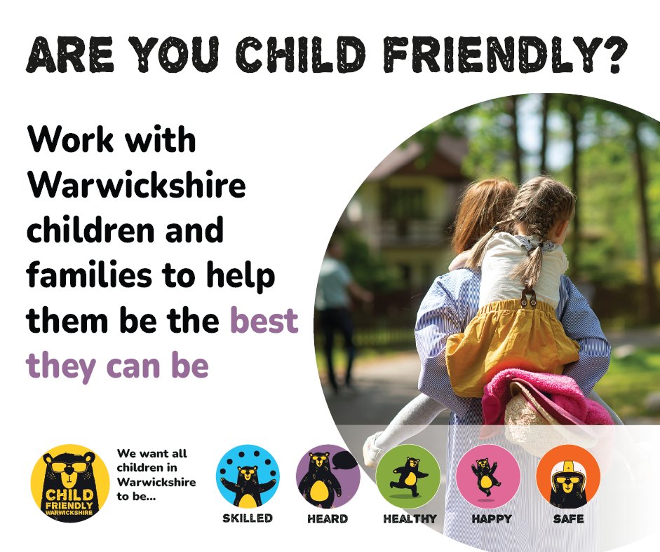Warwickshire_CC's tweet image. Are you #ChildFriendly? 

Our social workers are making a difference to the lives of families in Warwickshire to improve their futures.  

Do you have what it takes?

Find out more: ow.ly/Lqqb50PJmHW

#ChildFriendlyWarwickshire #WorkforWarwickshire