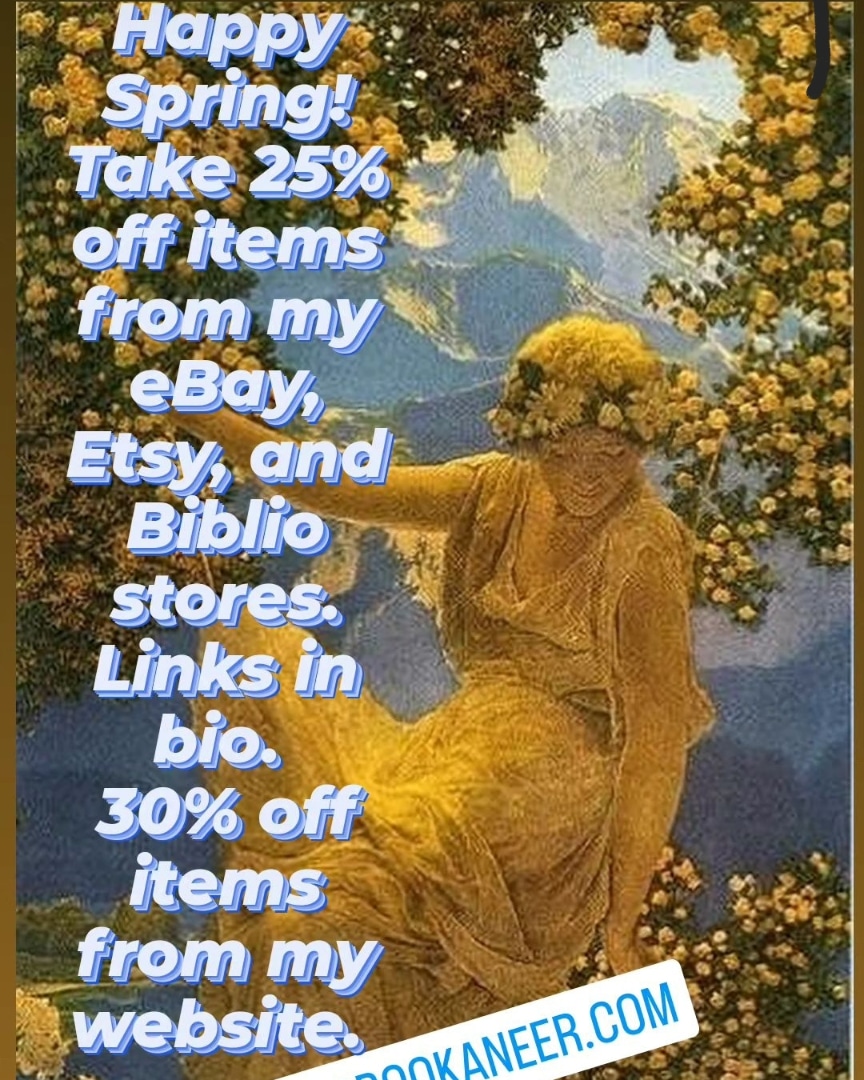 RMDreier's tweet photo. Happy Spring! Take 25% off purchases on the resale platforms. Take 30% through https://t.co/1ALMLgPSpa 
.
📚 #vintagebooks #vintagebookseller  #ephemera #bookish #booknerd #readmorebooks #readingissexy #booksbooksbooks #bibliophile #bookworm #booklovers #bookseller #bookstore https://t.co/TcPGLS9xFn