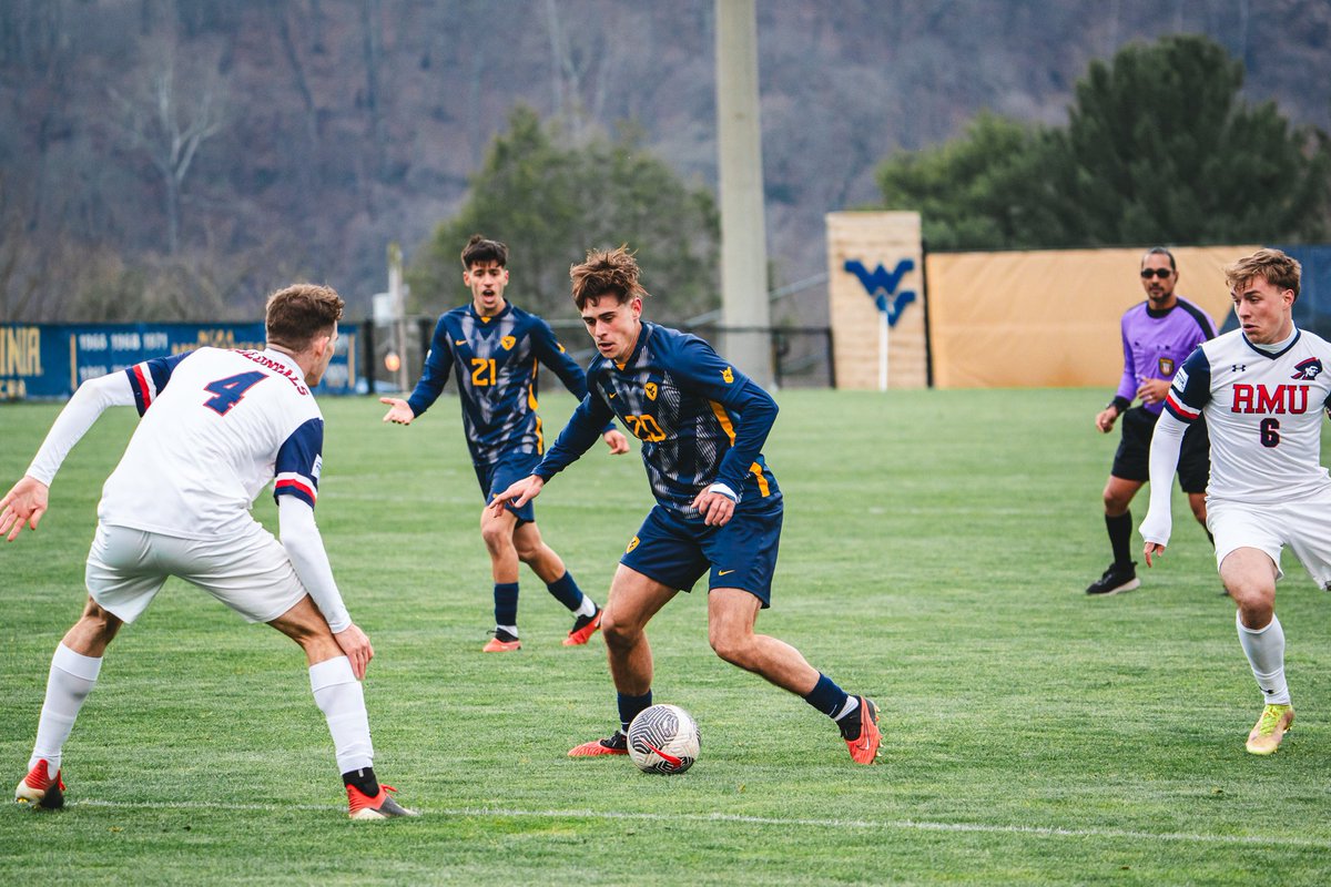 Wins feel just as good in the spring! A goal from Max Trethewey is the difference in a 1-0 win over Robert Morris! #HailWV