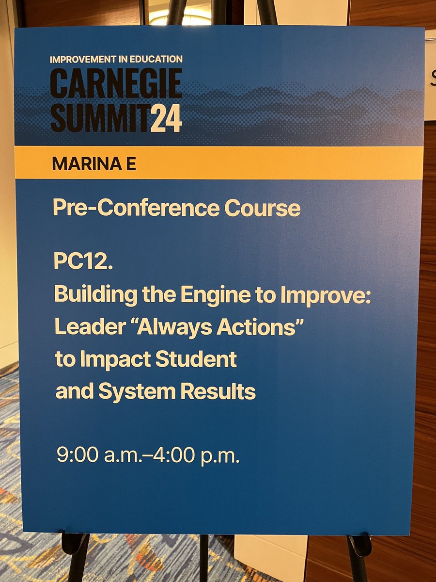 Ready to roll at Carnegie 2024! We are excited for the learning today in the pre-conference today!