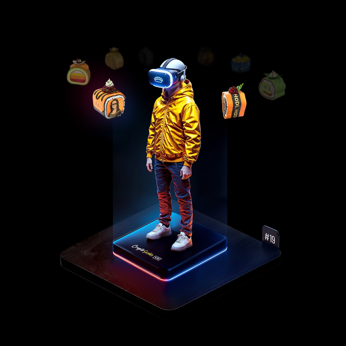 We're in the era of virtual reality, and CryptoSushis is proud to  present its new headset, designed to provide your customers with a  unique experience. Customers can select the  sushi pieces they desire.

👉niftygateway.com/collections/cr…
--
#NFTs #NFTCollections #NFTNYC #nftcollector
