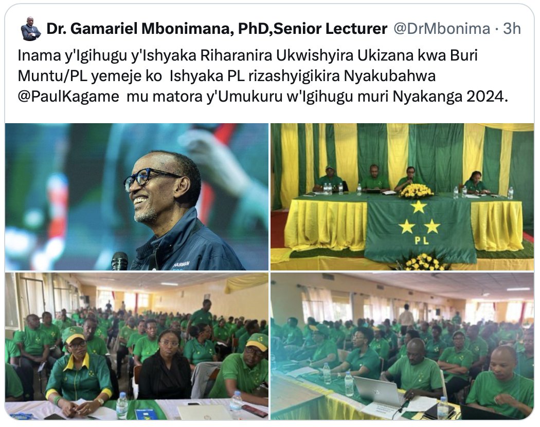 Similar to the 2017 elections, the Liberal Party (PL) has announced to line behind President Paul Kagame in the upcoming presidential elections (July 2024).