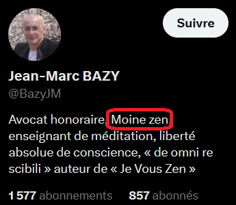 CharlottedeFr's tweet photo. @SierraTango74 @AnneFarmer65 @BazyJM Pas très zen ce bonze qui vous bloque. Il lui manque un échantillon de "zénitude" avec lui 😁 https://t.co/EomlWNlWag