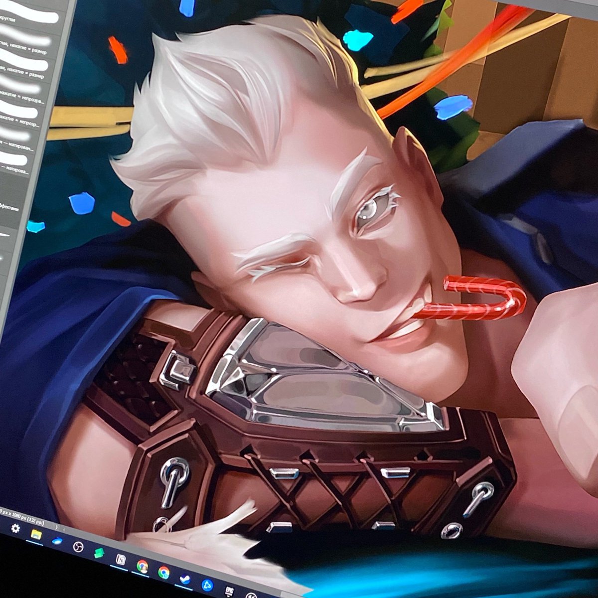 late christmas wip w my oc Mor