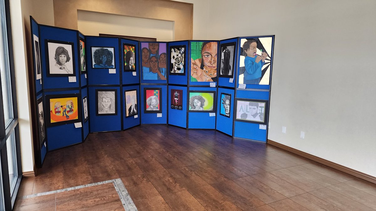 LloydGwade's tweet photo. @ArtsTmhs #youthartmonth The Thurgood Marshall High School Art Students artwork is on display at the Fountain of Praise Life Center. Today!😁 #thurgoodmarshallhighschool https://t.co/M8MZ2eF2YF