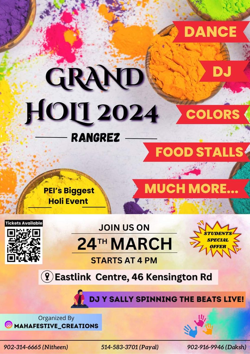 Are you ready for another first-time event at the Eastlink Centre? The Grand Holi 2024 (RangRez) is happening today from 4pm-10pm!
