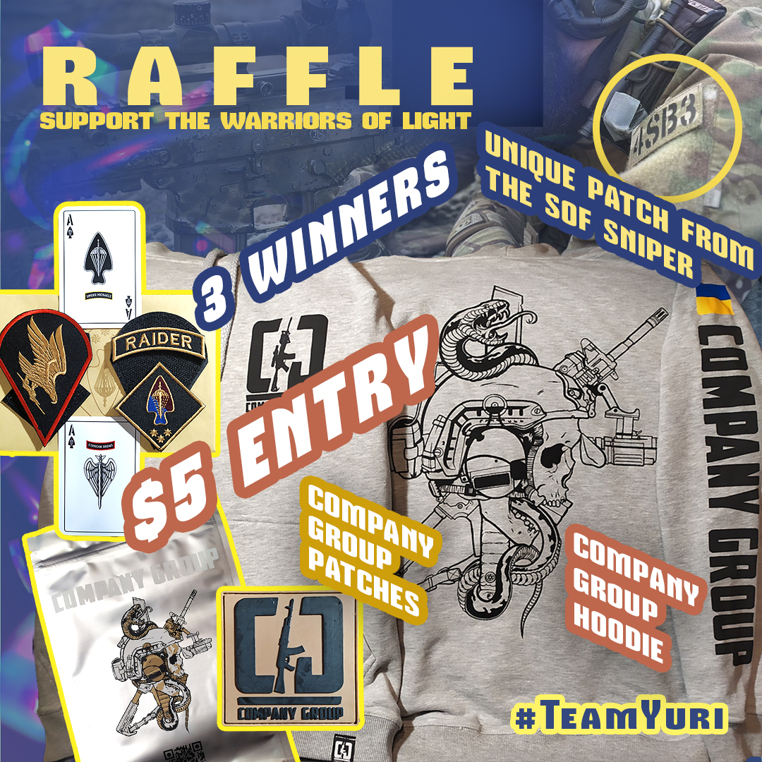 ✨#TeamYuri Raffle Precious items from the legendary Company Group Three prizes🏆 - each with a Company Group hoodie - personal numbered patch from SOF sniper - community patch. Additionally, each prize will add 1⃣ surprise patch 2⃣ surprise patch 3⃣ brown Company group patch