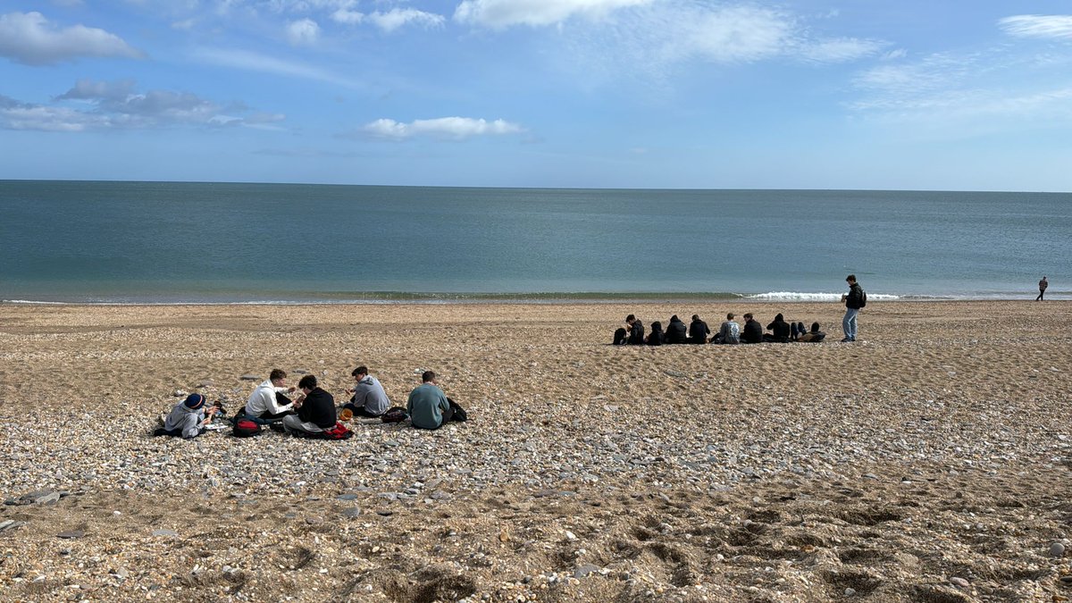 HamptonGeog's tweet photo. From the top of the tor yesterday, right down to the shore today - the L6 geographers have been investigating rural decline in Slapton and Chillington. https://t.co/1sXKCfBWnK