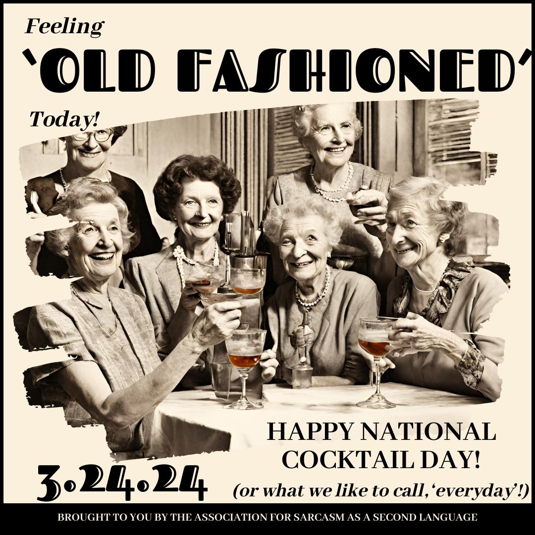 Sip, Sip, Hooray for National Cocktail Day! Wait....day? As in 1 day? That doesn't sound right. Oh, well. Cheers friends! #woodycreekdistillers #coloradobornandraised #nationalcocktailday #cocktails #oldfashioned #bourbon #rye #whiskey #sarcasmsunday #sarcasm #sunday