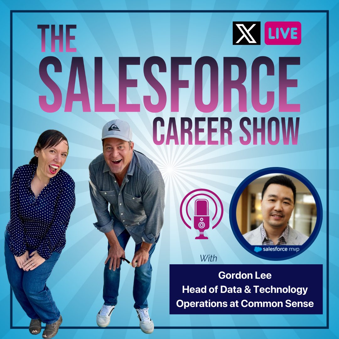 We’re joining forces with Gordon Lee on our upcoming #SalesforceCareerShow episode! We’ll be focusing on #volunteering (the good, bad, &amp; ugly) and how to make your own #Salesforce work experience. 

🗓️ 3/27
⏰ 2:30pm PT / 5:30pm ET
📍 x.com/i/spaces/1gqGv…