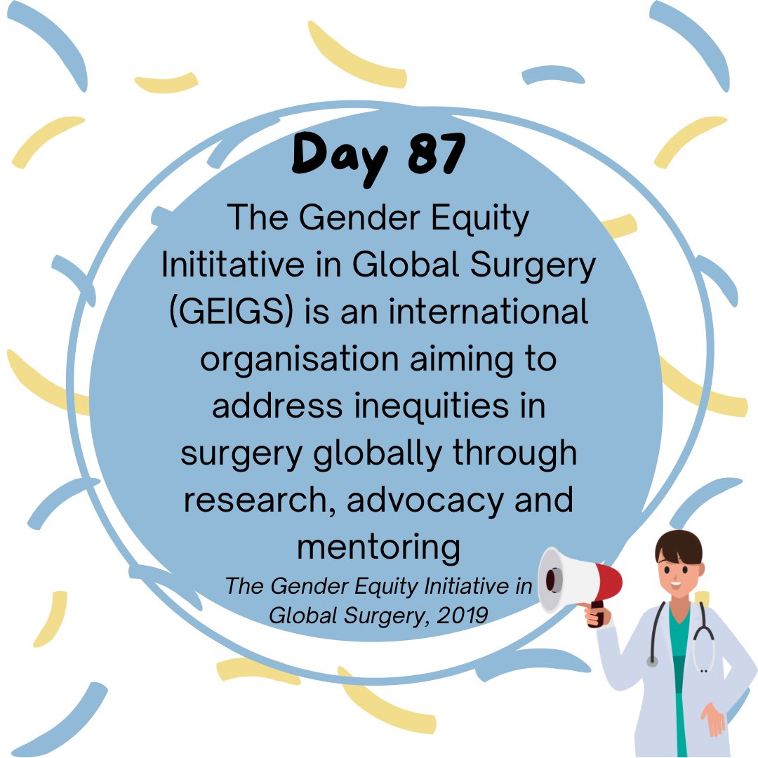 The Gender Equity Inititative in Global Surgery (GEIGS) is an international organisation aiming to address inequities in surgery globally through research, advocacy and mentoring #sexism #sexualharassment #surgery #womeninsurgery #ilooklikeasurgeon #equality #medicine #surgeon
