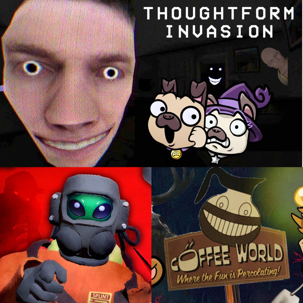 grumble_gamers's tweet photo. This week's #GrumbleLineup has us settling in for a "not so" peaceful night with #ThoughtformInvasion 🛏️👀 Then we wonder why we still have jobs in #LethalCompany 🚀 Finally we have a "percolating" time in Coffee World in our continuation of #AlanWake2 ☕🔦 https://t.co/zLN8WfwyIx