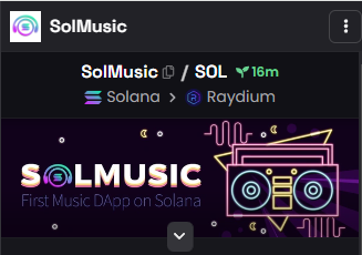 SolMusicX's tweet photo. Information has been updated in Dexscreener, let's smash the rocket for SolMusic

https://t.co/IVBchmCqUJ

We're trying to update dextools

#SolMusic #SOL https://t.co/zMl5Jo3pbk