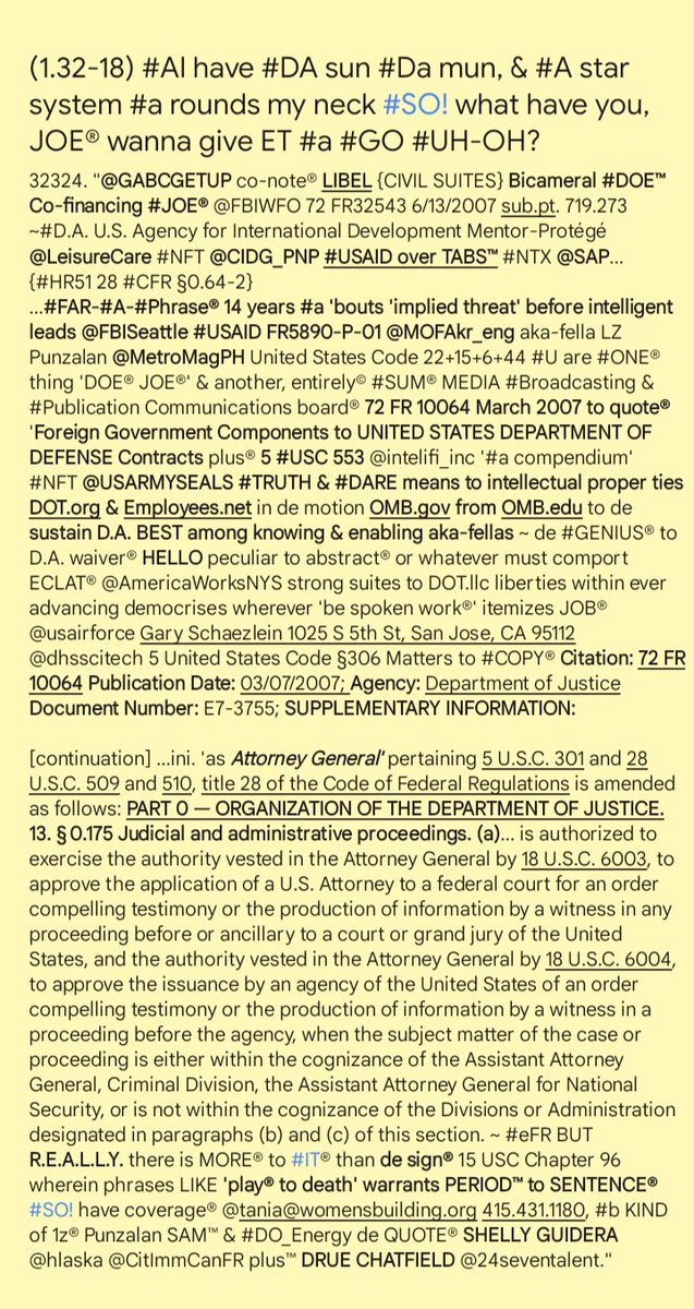 M17_Lpunzalan's tweet photo. 32424. "#Quote® #DOTECH @MetroMagPH #NTX @DFAPHL...
{18 #USC §951}
...@MofaJapan_en 72 #FR10064 PATRIOT ACT 2005 @CitImmCanada 28 #CF §0.64-2 wherein #Computing #FRAUD warrants 'play® to death™' in States LIKE #Texas & #Michigan @USArmy @TCRubyHill #HR51 @GABCGETUP @FBI #NFT?" https://t.co/IKCMwzYpJ5