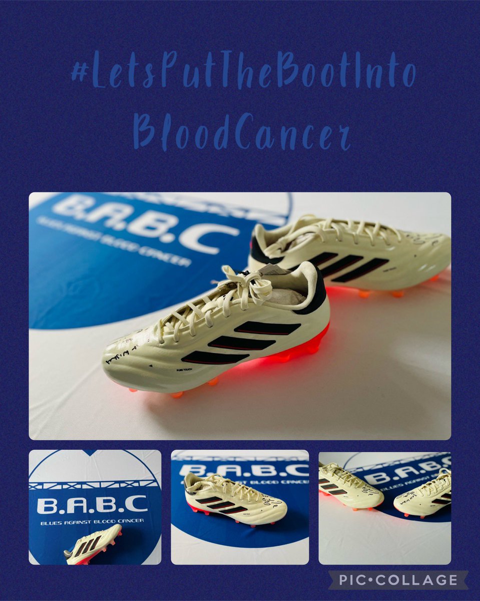BluesVCancer's tweet photo. @EvertonWomen ๐ถ Now get your boots of and get signing ๐ถ
#LetsPutTheBootIntoBloodCancer ๐ https://t.co/MVSP4M7C7m