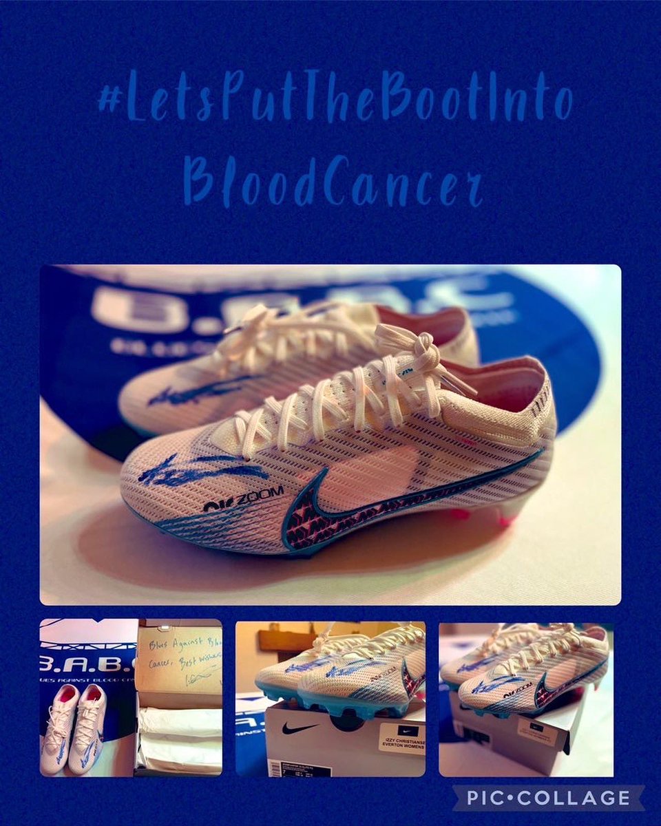 BluesVCancer's tweet photo. @EvertonWomen ๐ถ Now get your boots of and get signing ๐ถ
#LetsPutTheBootIntoBloodCancer ๐ https://t.co/MVSP4M7C7m