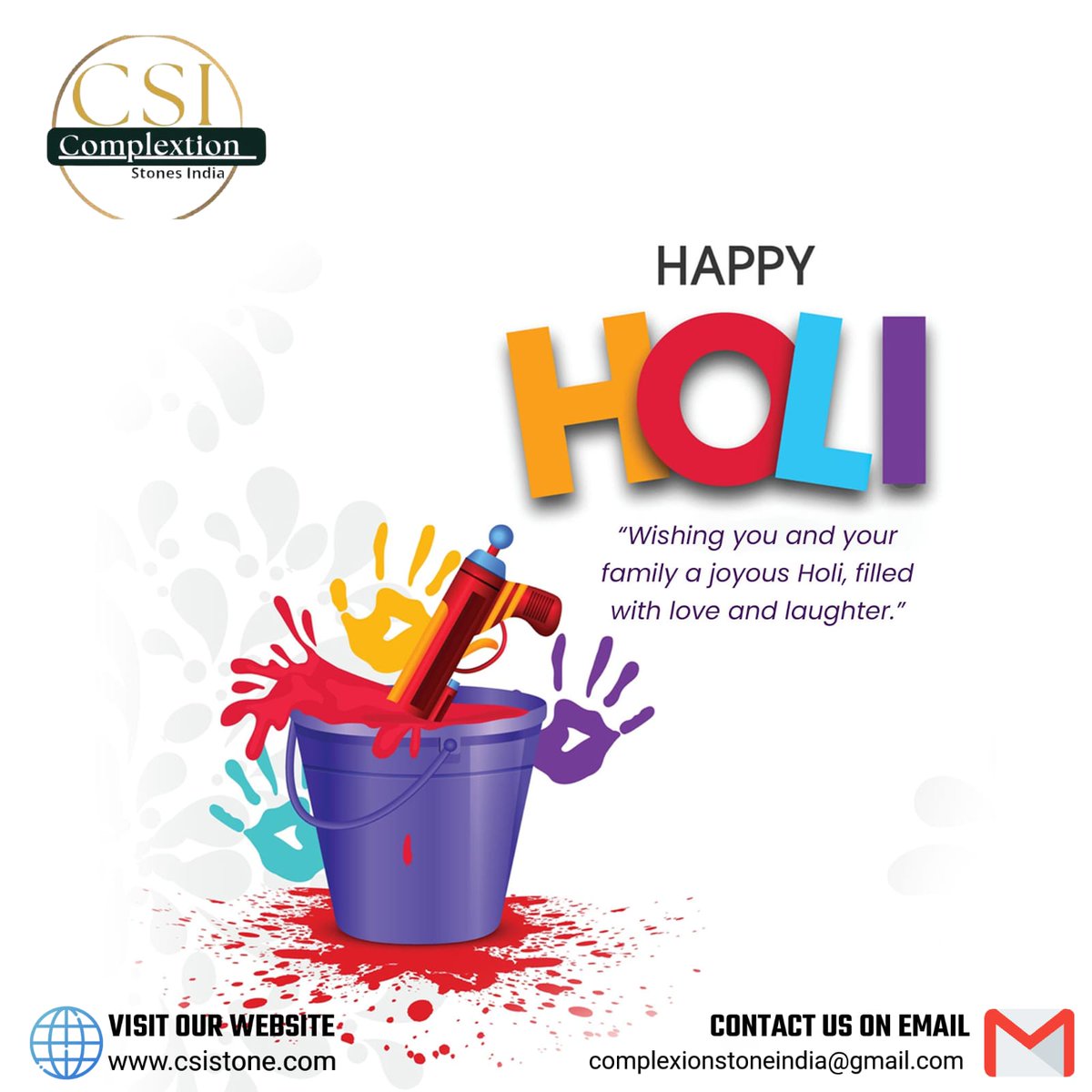 ComplexionIndia's tweet photo. The Best Day of the year has arrived.
Play Holi With All The Enthusiasms you have 

Wishing Happy A Holi To Everyone.

#Holi #happyholi2024 https://t.co/CRcu79CYVU