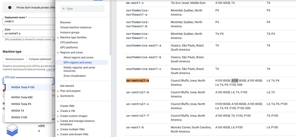 Friends who use Google Cloud: Is it true that `us-central1-a` is supposed to have `A100`? Am I missing something?