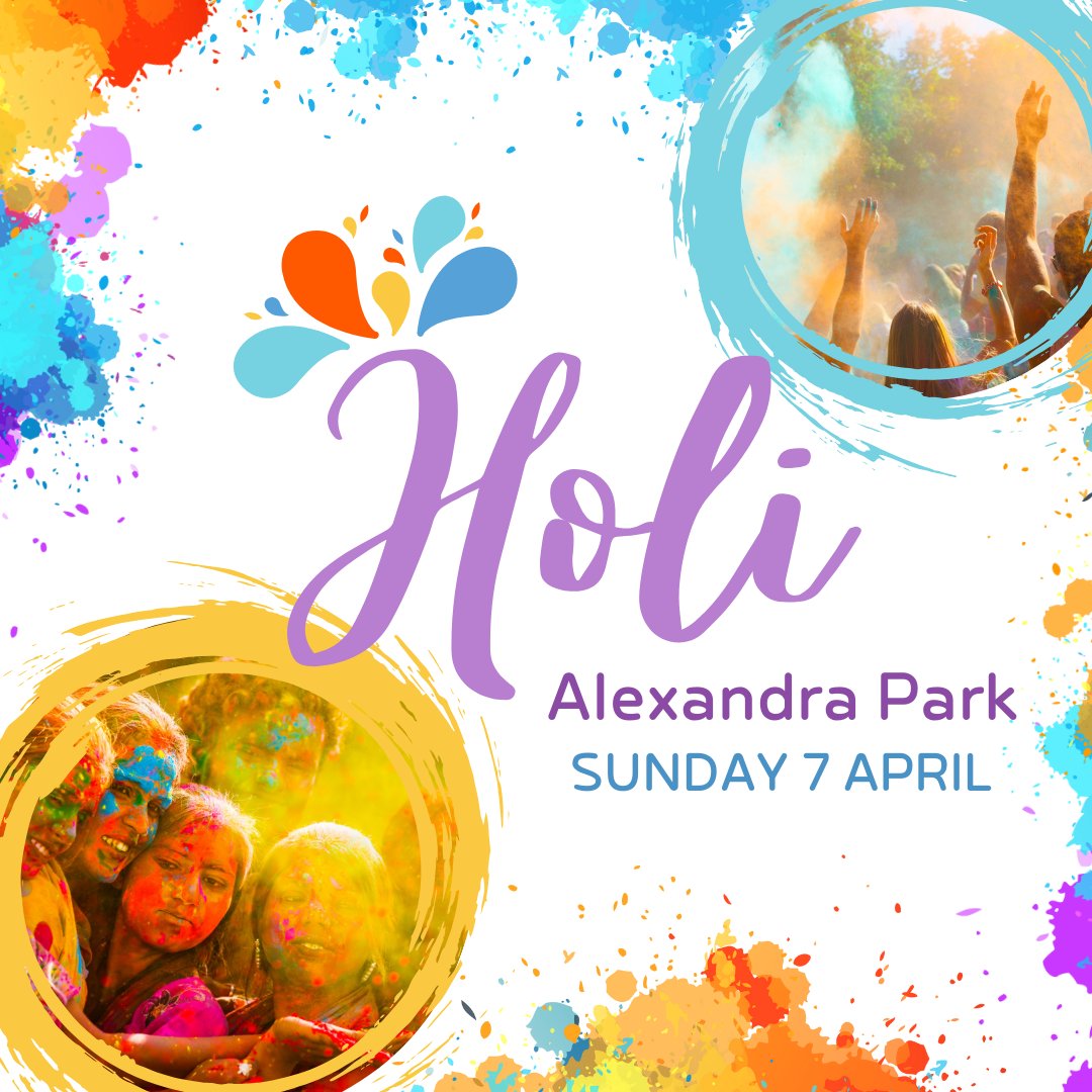 We'll be celebrating Holi Festival on Sunday 7 April! Come and join us in Alexandra Park for this annual, colourful event. Free coloured powder will be provided from 12:30pm and there will also be a bonfire and food stalls. Find out more: ipswichentertains.co.uk/holi-festival/