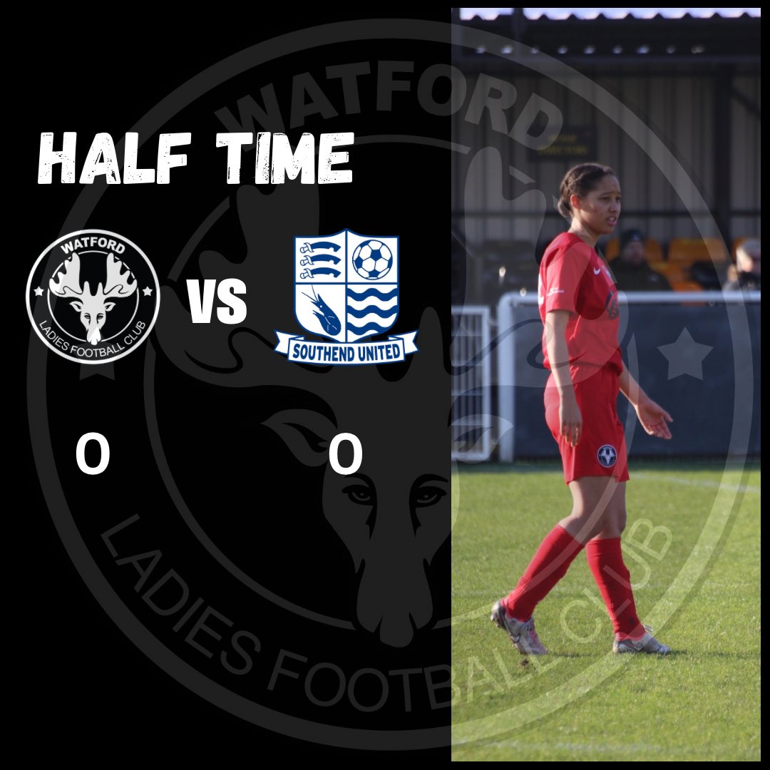 At half time, the score remains 0-0… #watfordladiesfc #watfordladiesyouth #football #womensfootball #ladiesfootball #soccer #hergametoo #shecanplay #england #lionesses #statsports #skechers #Queenssportsacademy #QueensSch_