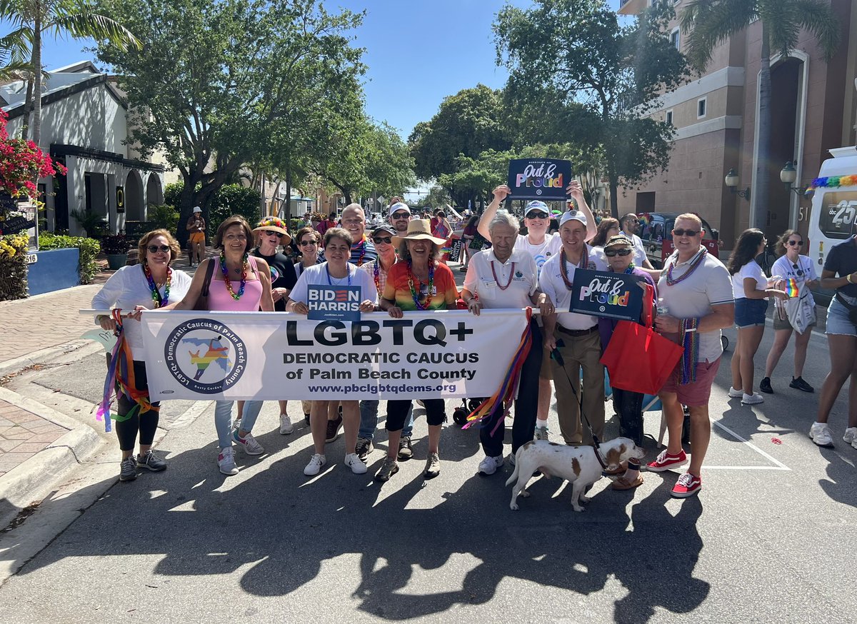 Always proud! Ron DeSantis can’t stop us. Donald Trump can’t stop us. Today we’re at Palm Beach County Pride! @lgbtqdems #ResistanceBlue #ResistancePride