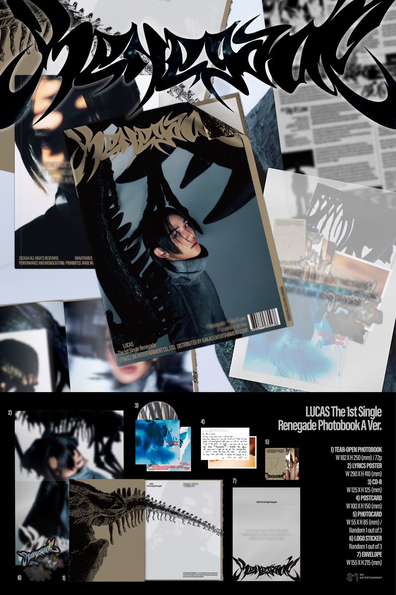 LUCAS 루카스 The 1st Single 〖Renegade〗 
Packshot - Photobook A Ver.

➫ 2024.4.1 6PM KST

#LUCAS #루카스
#Renegade #LUCAS_Renegade 

💿Pre Order
lucas.lnk.to/renegade