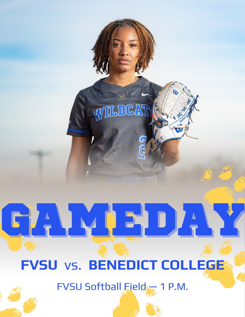 fvsu_softball's tweet photo. Our Lady Wildcats are back in action today! 

Taking the field at 1 PM against Benedict College, for game 3 of this series! 

#gameday #fvsuwildcats #siac #softball #fortvalleystateuniversity #fvsuathletics #division2softball #valleytuff https://t.co/EtPKnRfUZM