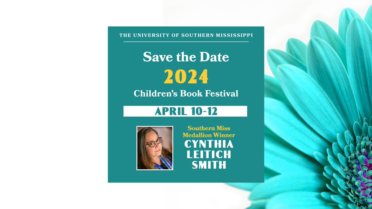 Reminder! Join us at the 2024 Fay B. Kaigler Children's Book Festival from April 10 to April 12 on campus at The University of Southern Mississippi in Hattiesburg: usm.edu/childrens-book…